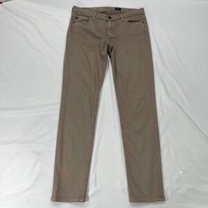 AG Jeans The Stevie Ankle Slim Straight 30x28 Women 28 Brown Adriano Goldschmied